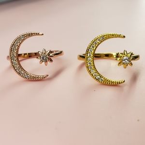 Brand New Moon and Star Ring